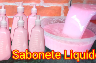 Sabonete líquido para o mês todo com poucos ingredientes