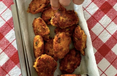 Bolinho de salmão com abóbora