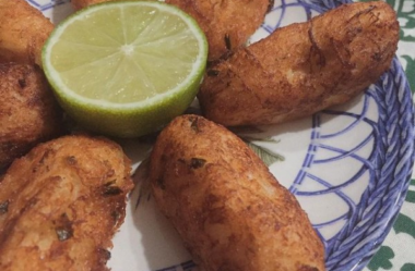 Bolinho de palmito vegano