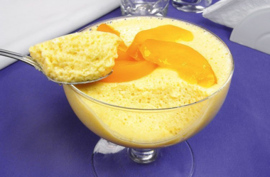 Mousse de pêssego com limão