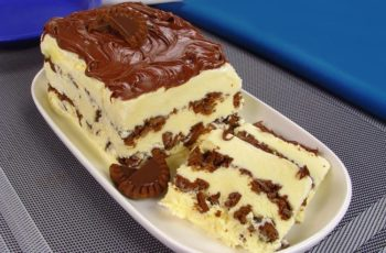 Sobremesa fácil de 30 minutos: torta de sorvete com creme de avelã