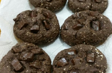 Cookies diet de aveia e chocolate