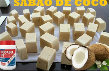 Sabão de coco caseiro