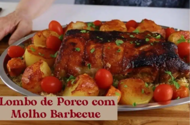 Lombo de porco assado com barbecue