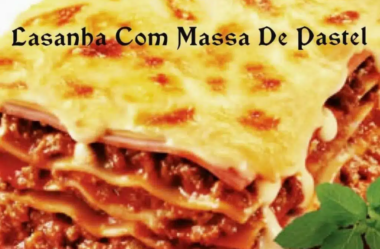 lasanha com massa de pastel