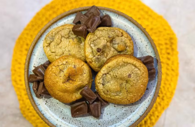 Cookies de chocolate com açúcar mascavo