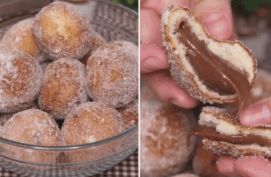 Bolinho de chuva recheado