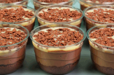 sobremesa de chocolate no pote