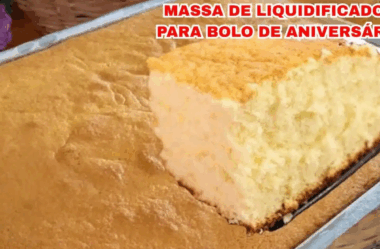 Massa para bolo de aniversário de liquidificador